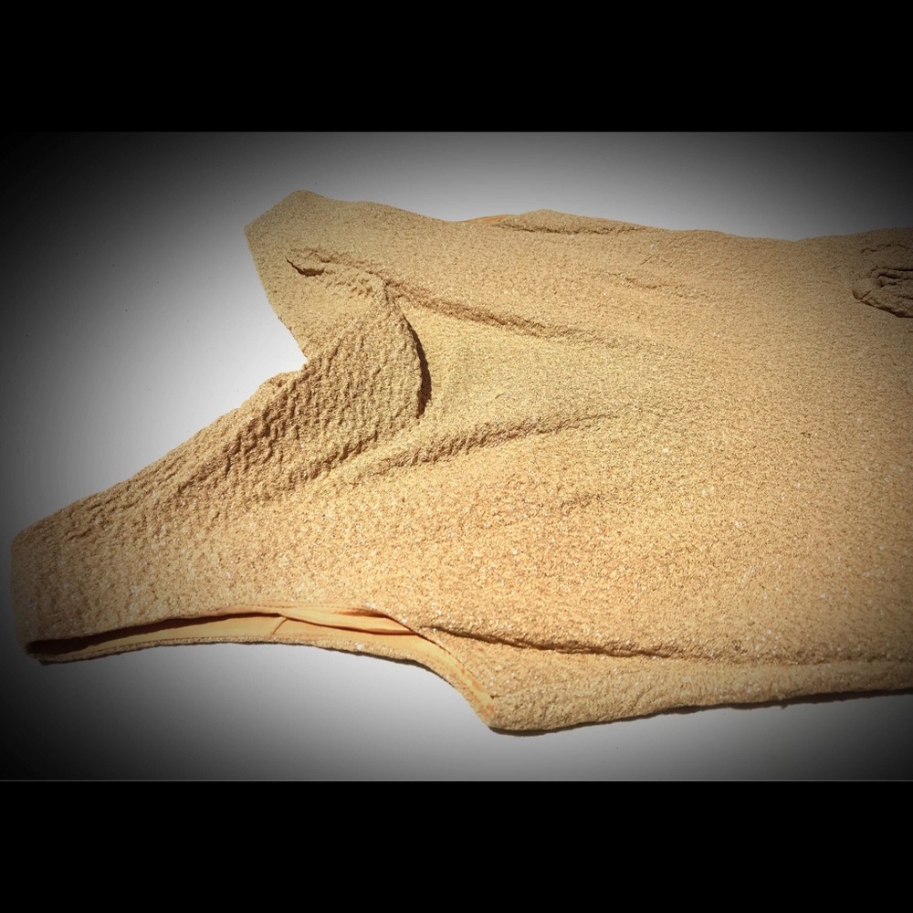 1950s Gold Shimmer Cowl Neck Cocktail Dress Sz M - Picture 4 of 8